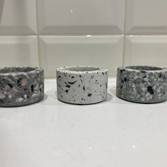 Terrazzo candle light holders - Picture 2 of 3